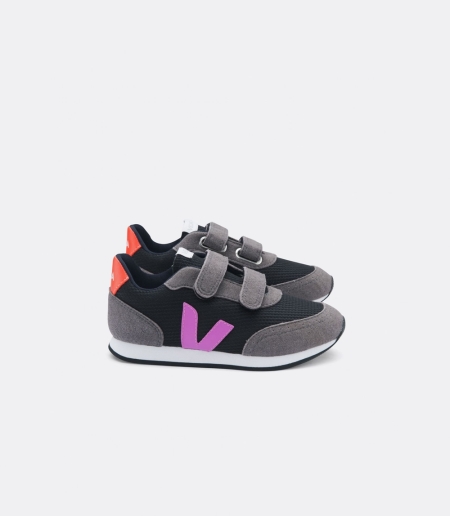 Kids Veja Arcade B-Mesh Vegan Shoes Vegan Shoes Black/Grey/Orange ireland IE-4316JC